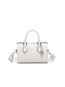 Aldo - Guinevere White Womens Barrel Sling Bag with Detachable Strap