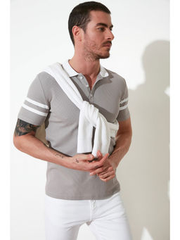 Trendyol - Man Grey Polo T-Shirt