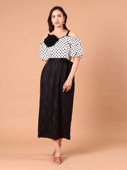 CLASYY - Polka Dot Glitter Dress