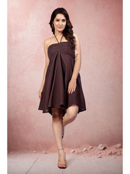 GARDEN PARTY - Halter Neck A-Line Mini Dress