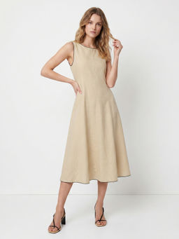 Cover Story - Emily Beige Linen Dress