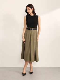 Kazo - Network Midi Dress With Belt