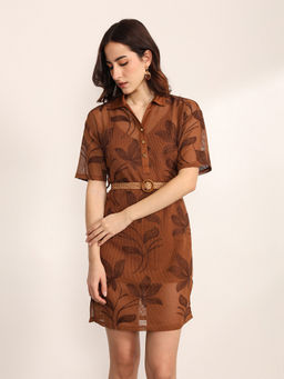 Kazo - Cupola Mini Dress With Belt