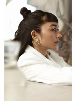 ESME - Cananry Pink Stones Drops Earrings