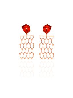 ESME - Eagle Red Stones Drops Earrings