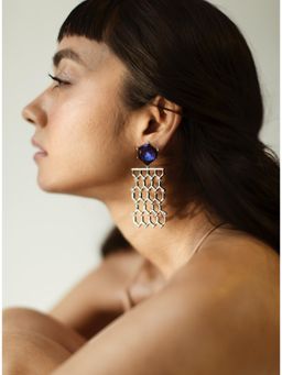 ESME - Eagle Blue Stones Drops Earrings