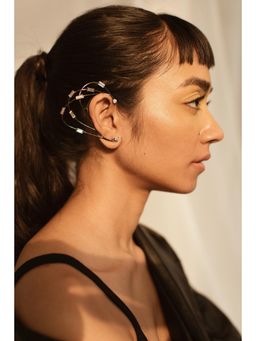 ESME - Raven Grey Stones Drops Earrings