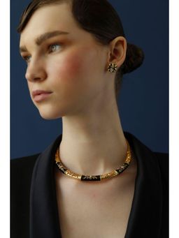 Melrosia - Baroque Enamel Hasli Necklace - Multi-Color