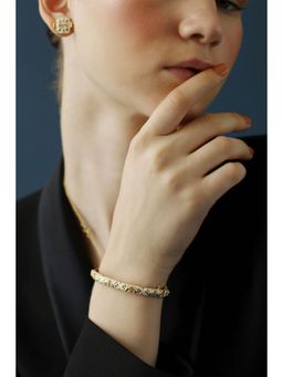 Melrosia - Enamel Openable Bangle - White