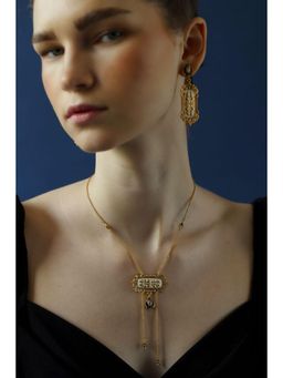 Melrosia - White Enamel And Filigree Earrings