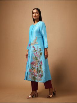 OJA - Floris Blue Kurta and Trouser (Set of 2)