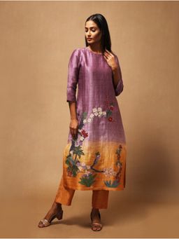 OJA - Floris Purple Kurta and Trouser (Set of 2)