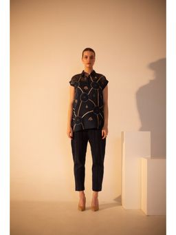 OJA - Fern Midnight Blue Earthy and Crochet Co-Ord (Set of 3)