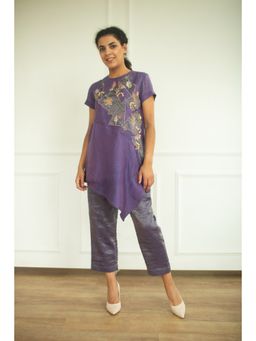 OJA - Aurum Plum Tunic and Pant Co-Ord (Set of 2)
