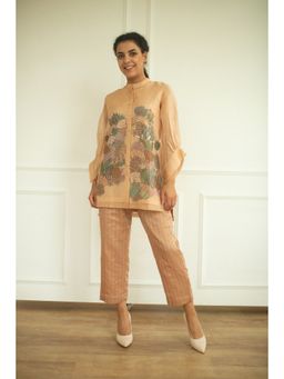 OJA - Aurum Rose Gold Handloom Co-Ord (Set of 2)