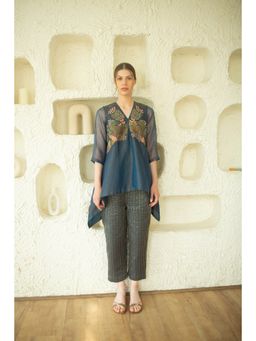 OJA - Aurum Marina Handloom Silk Co-Ord (Set of 2)