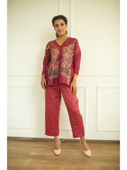 OJA - Aurum Flamingo Top and Pant Co-Ord (Set of 2)