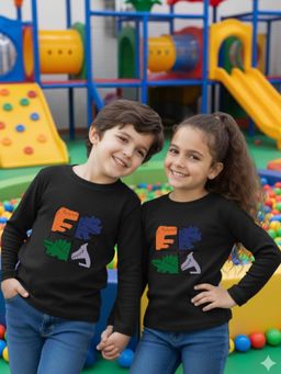 Oh Rare - Unisex Black Full Sleeves Graphic Print T-Shirt