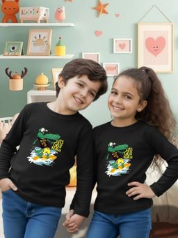 Oh Rare - Unisex Black Full Sleeves Graphic Print T-Shirt