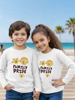 Oh Rare - Unisex White Full Sleeves Family Pride Typography T-Shirt