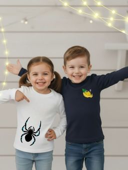 Oh Rare - Unisex Multicolor Full Sleeves Graphic Print T-shirt (Pack of 2)