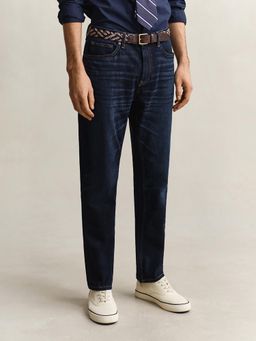 GANT - Men Navy Blue Regular Fit Jeans