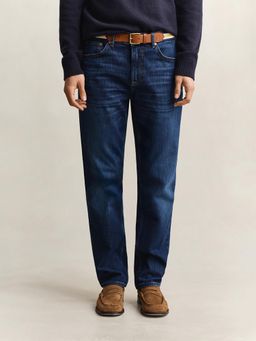 GANT - Men Navy Blue Regular Fit Jeans