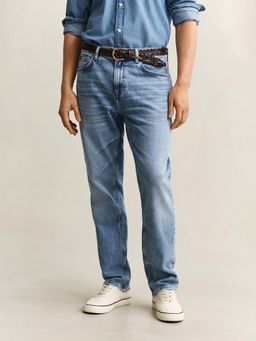 GANT - Men Blue Regular Fit Jeans