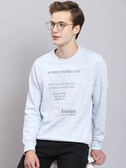 Monte Carlo - Blue Print Round Neck Sweatshirt