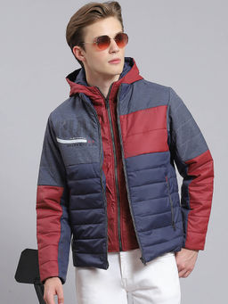 Monte Carlo - Navy Blue Colorblock Hood Jacket