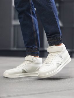 U.S. POLO ASSN. - Men White Velino Mid Top Sneakers