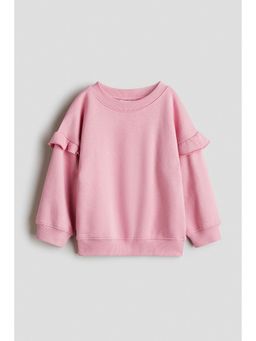 H&M - Girls Pink Frilled sweatshirt