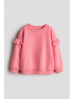 H&M - Girls Pink Frilled sweatshirt
