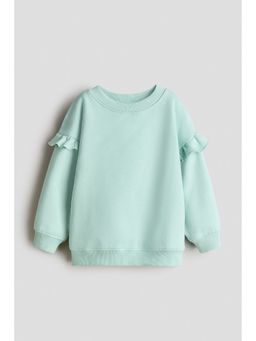 H&M - Girls Green Frilled sweatshirt