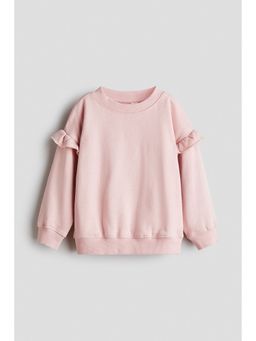 H&M - Girls Pink Frilled sweatshirt