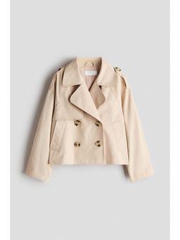 H&M - Girls Beige Short twill trench coat