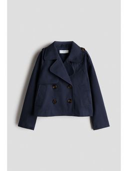 H&M - Girls Blue Short twill trench coat