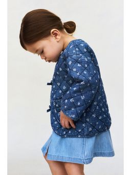 H&M - Girls Blue Quilted denim jacket