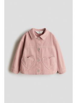 H&M - Girls Pink Heart-pocket twill jacket
