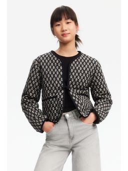 H&M - Girls Grey Quilted cotton jacket