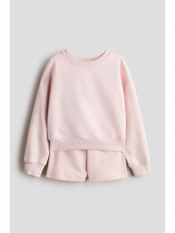 H&M - Girls Pink 2-piece sweatshirt set