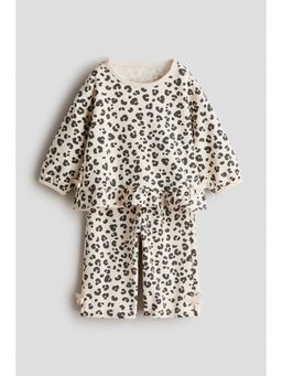 H&M - Girls Beige 2-piece top and trousers set