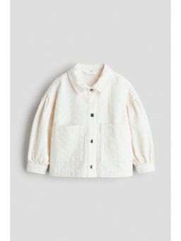 H&M - Girls White Embroidered twill jacket