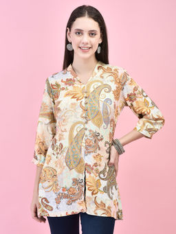 Shree - Women Liva Rayon Multicolor Paisley Print Tunic