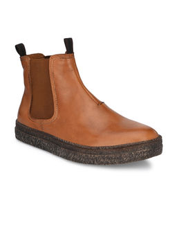 CARLO ROMANO - Suede Leather Tan Chelsea Ankle Boots