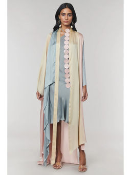 Wendell Rodricks - Grey Cape with Dress (Set of 2)