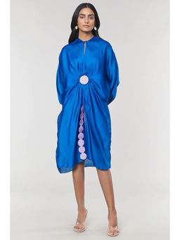 Wendell Rodricks - Blue Kaftan Ring Dress with Inner (Set of 2)