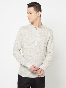 CRIMSOUNE CLUB - Men Beige Printed Kurta