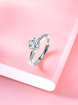 Peora - Cubic Zirconia Silver Plated Finger Ring