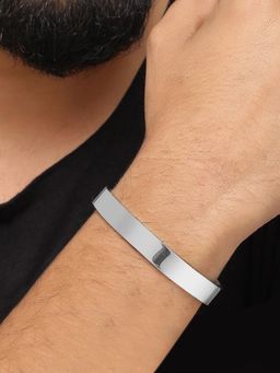 Peora - Silver Plated Cuff Kada Bracelet